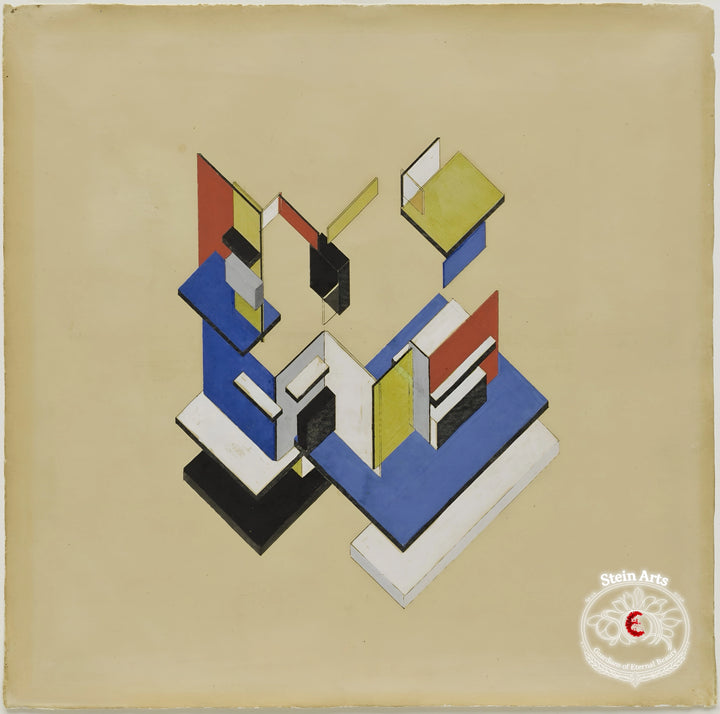 Contra-Construction Project (Axonometric) by Theo van Doesburg