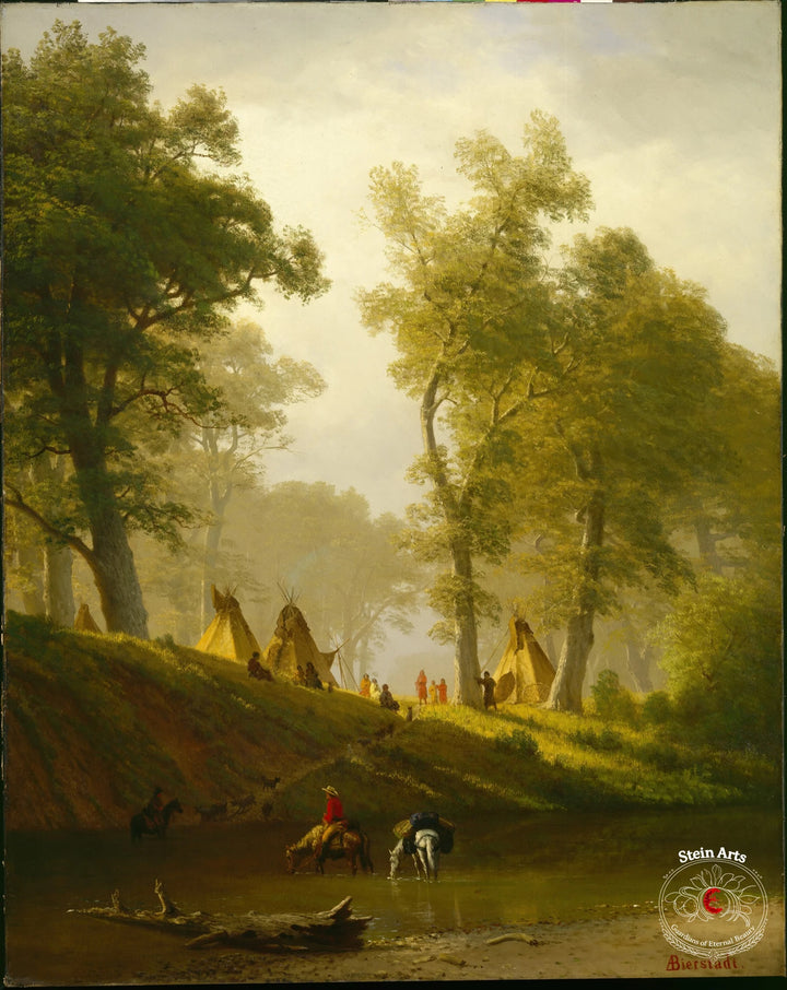 The Wolf River, Kansas by Albert Bierstadt