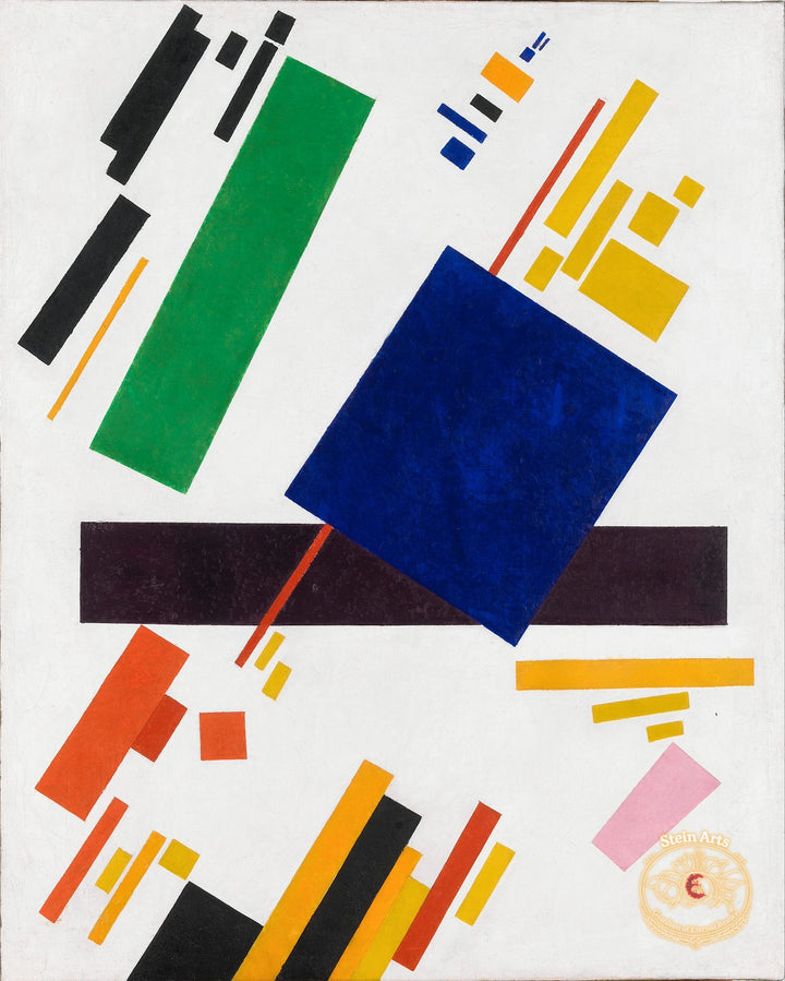 Suprematist Composition (Blue Rectangle over the Red Beam) by Malevich